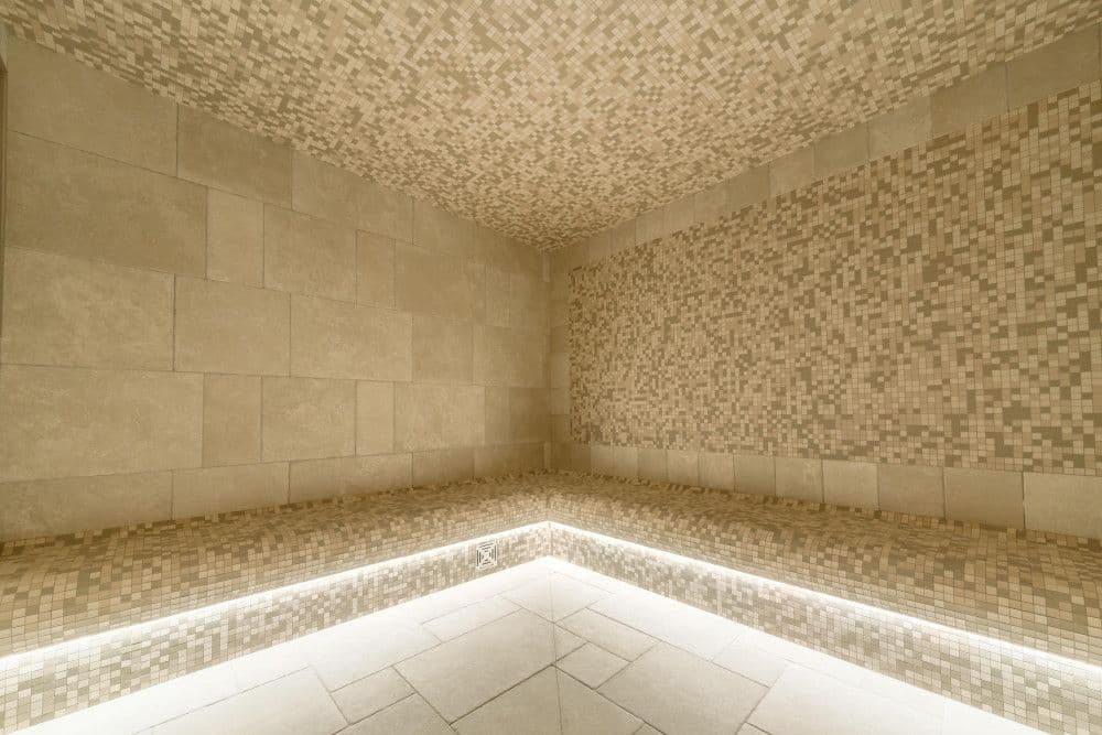 Mosaic hammam steam room at Courchevel 13