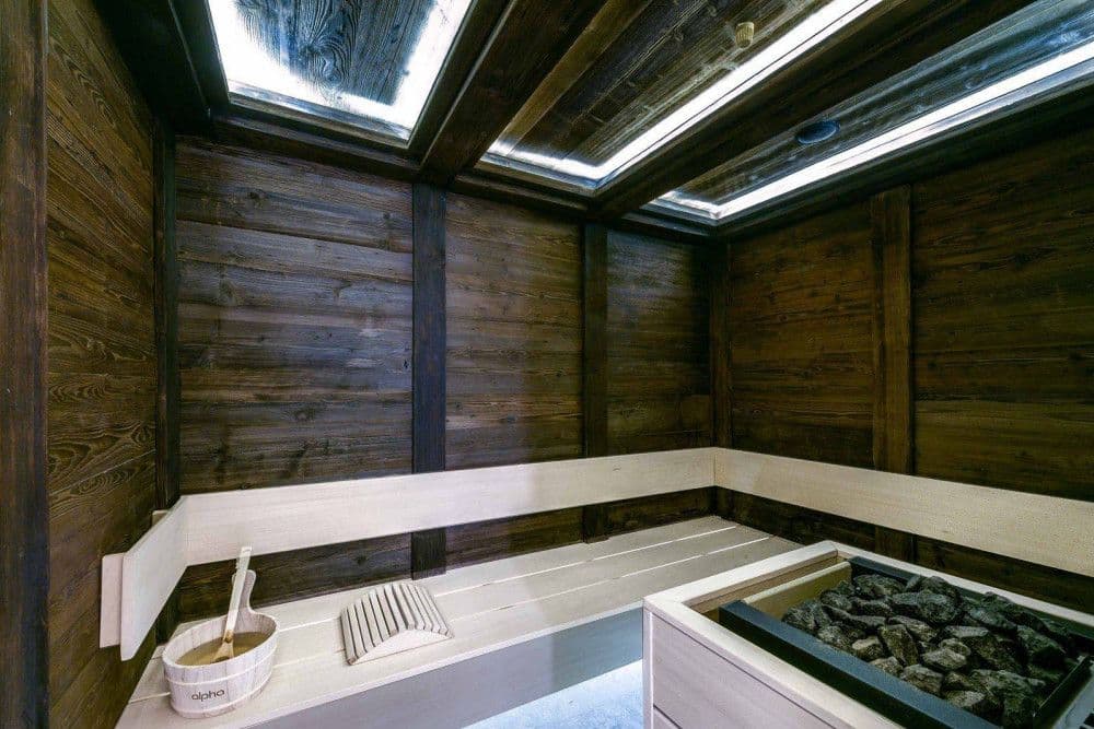Timber sauna at Courchevel 17