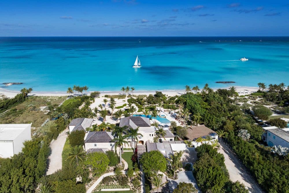 Sea Breeze Estate on the white sand and turquoise water of Grace Bay, Providenciales