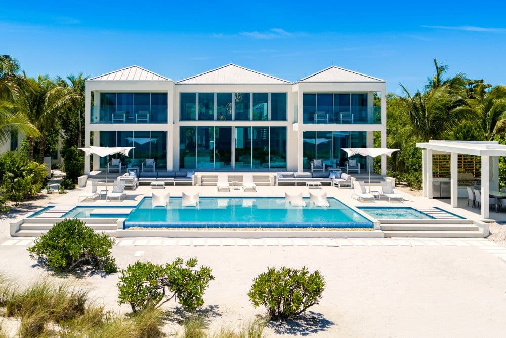 Seaclusion at Grace Bay, a contemporary beachfront villa with an infinity pool and sun deck