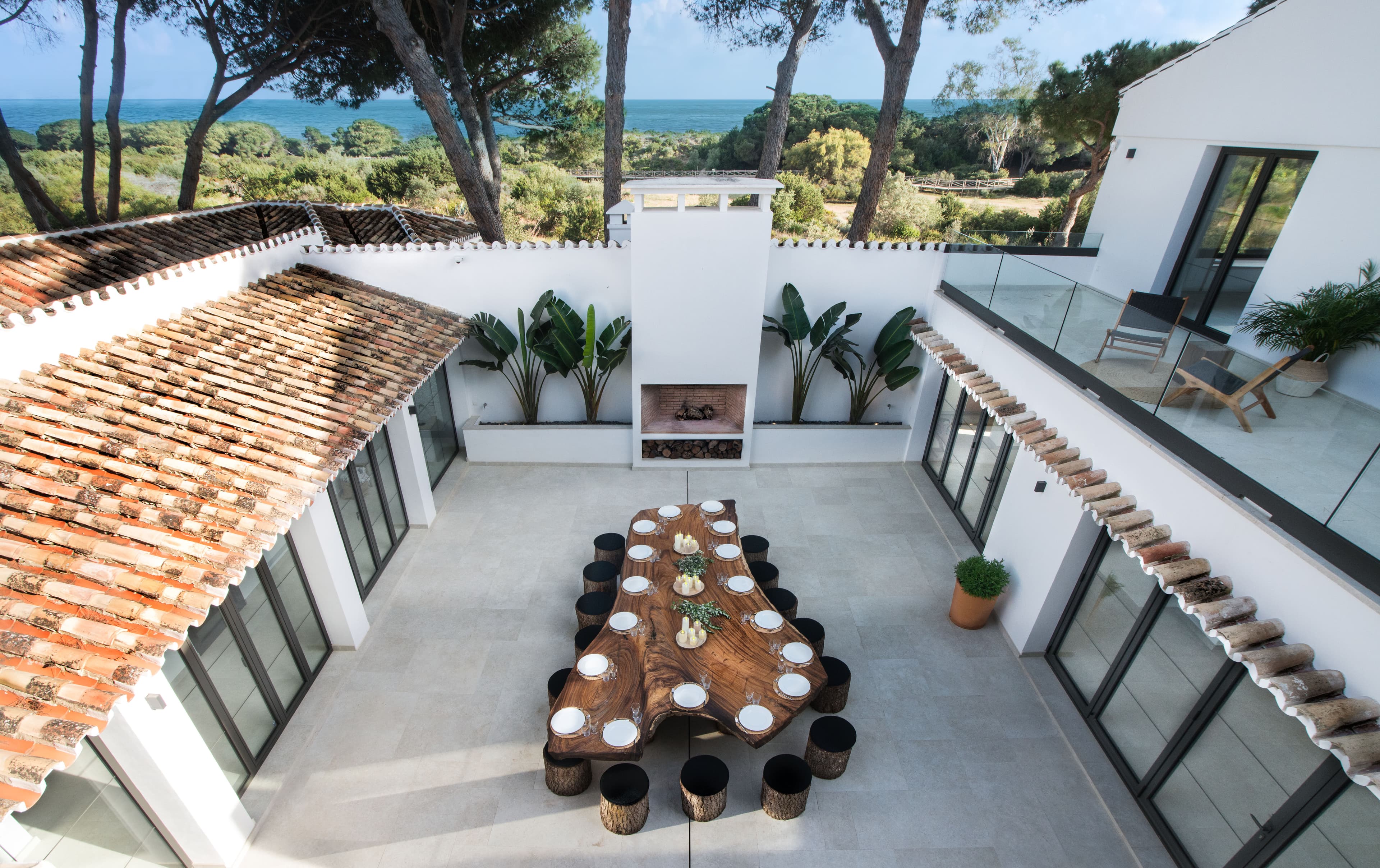 Villa Cecilia contemporary open-plan kitchen with outdoor access, Marbella, Costa del Sol, Spain