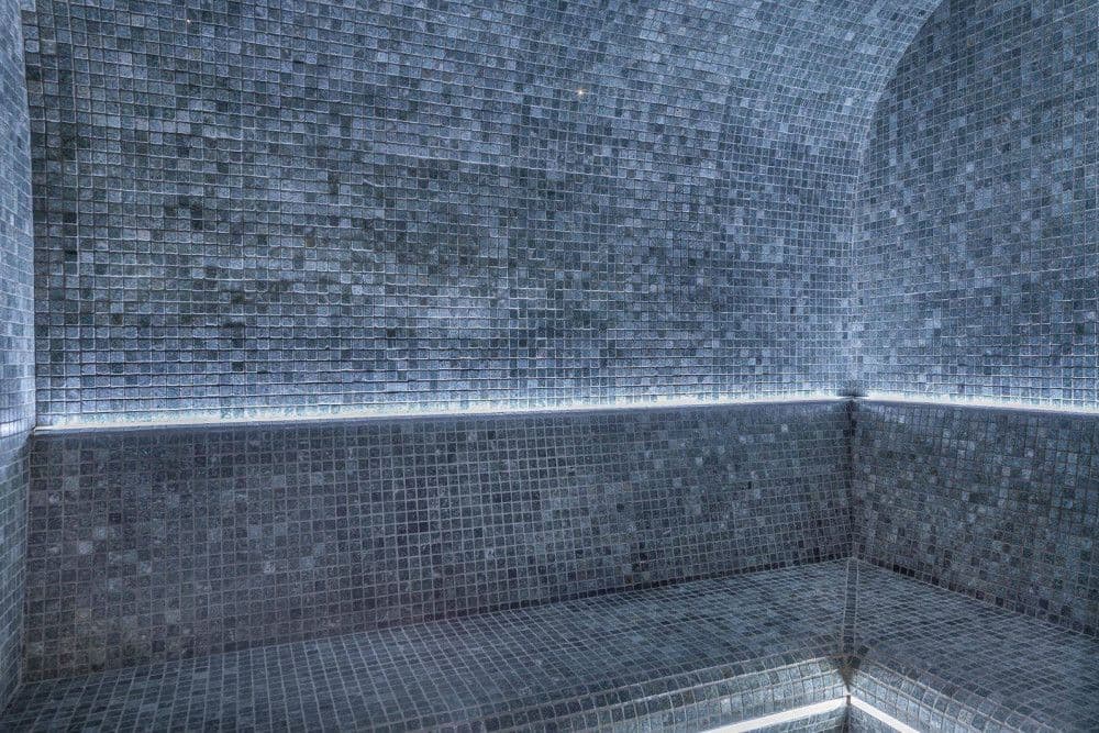 Mosaic hammam steam room at Mont d'Arbois 4