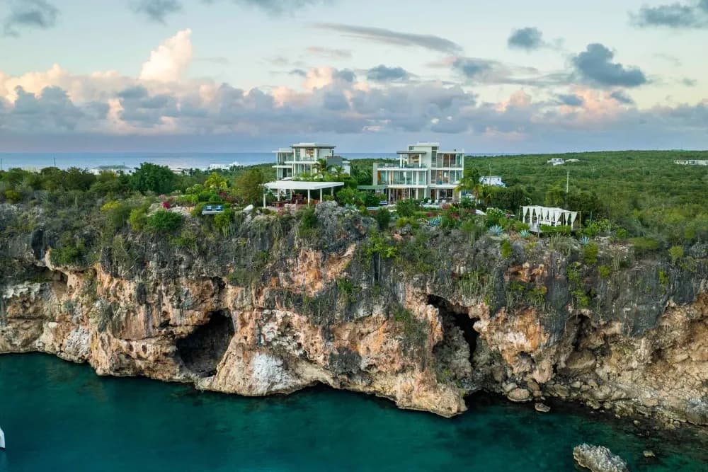 Little Bay Villas, two contemporary villas on a cliff above a turquoise cove in Anguilla