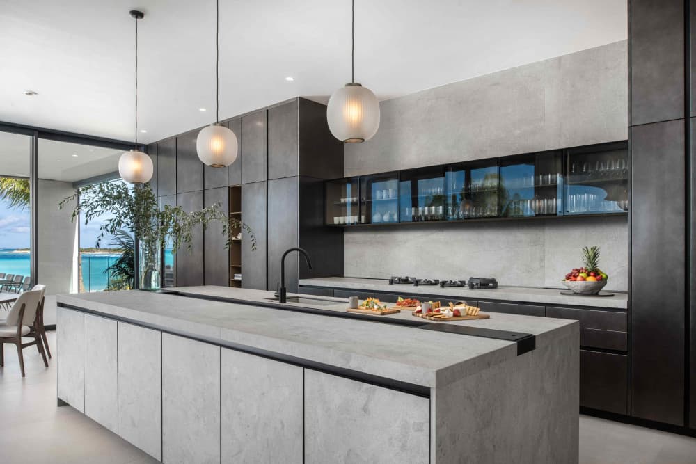 The Point gourmet kitchen with sea views, Grace Bay, Providenciales, Turks and Caicos Islands