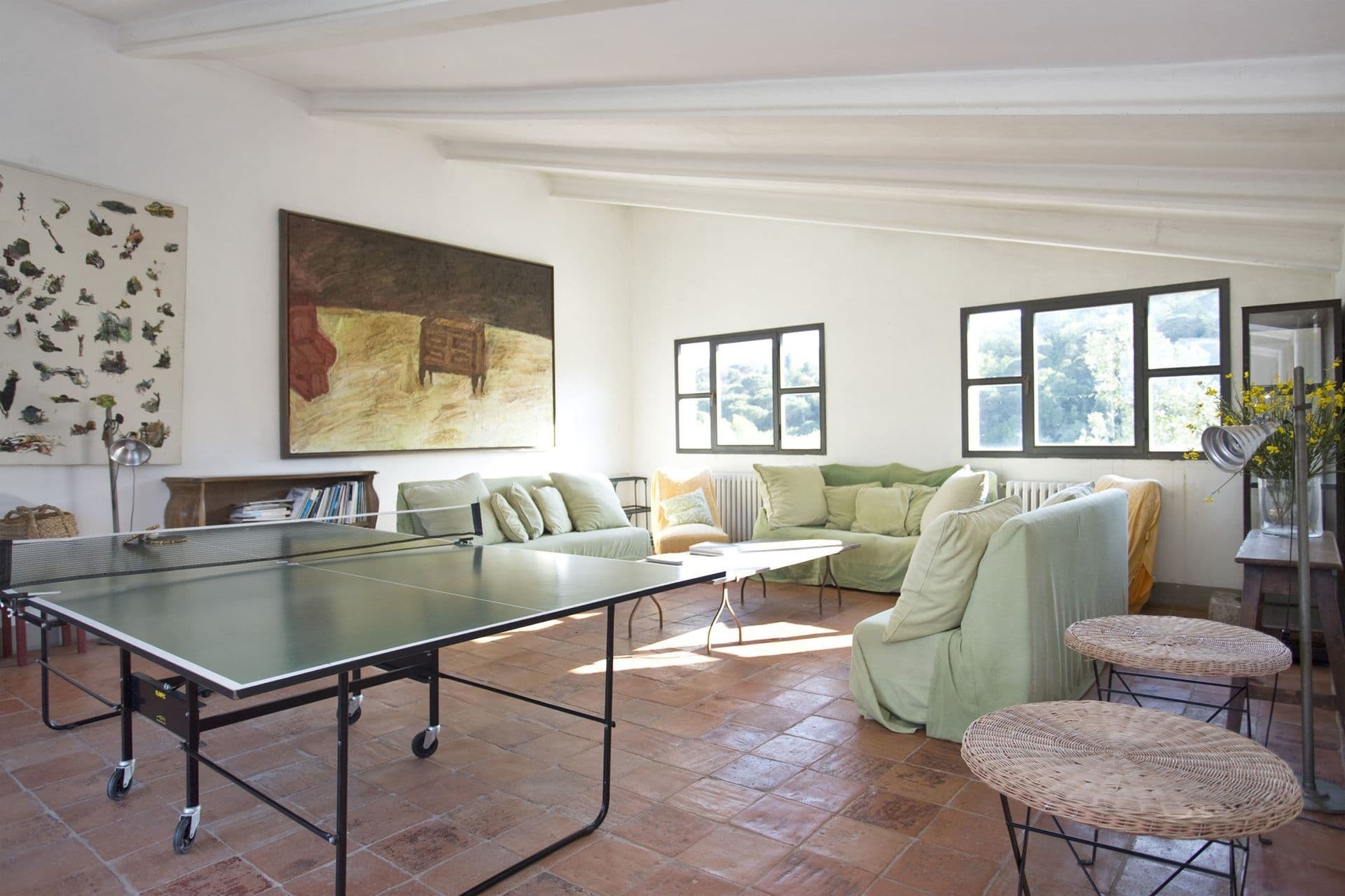 Games room with table tennis at Picturesque Hideaway