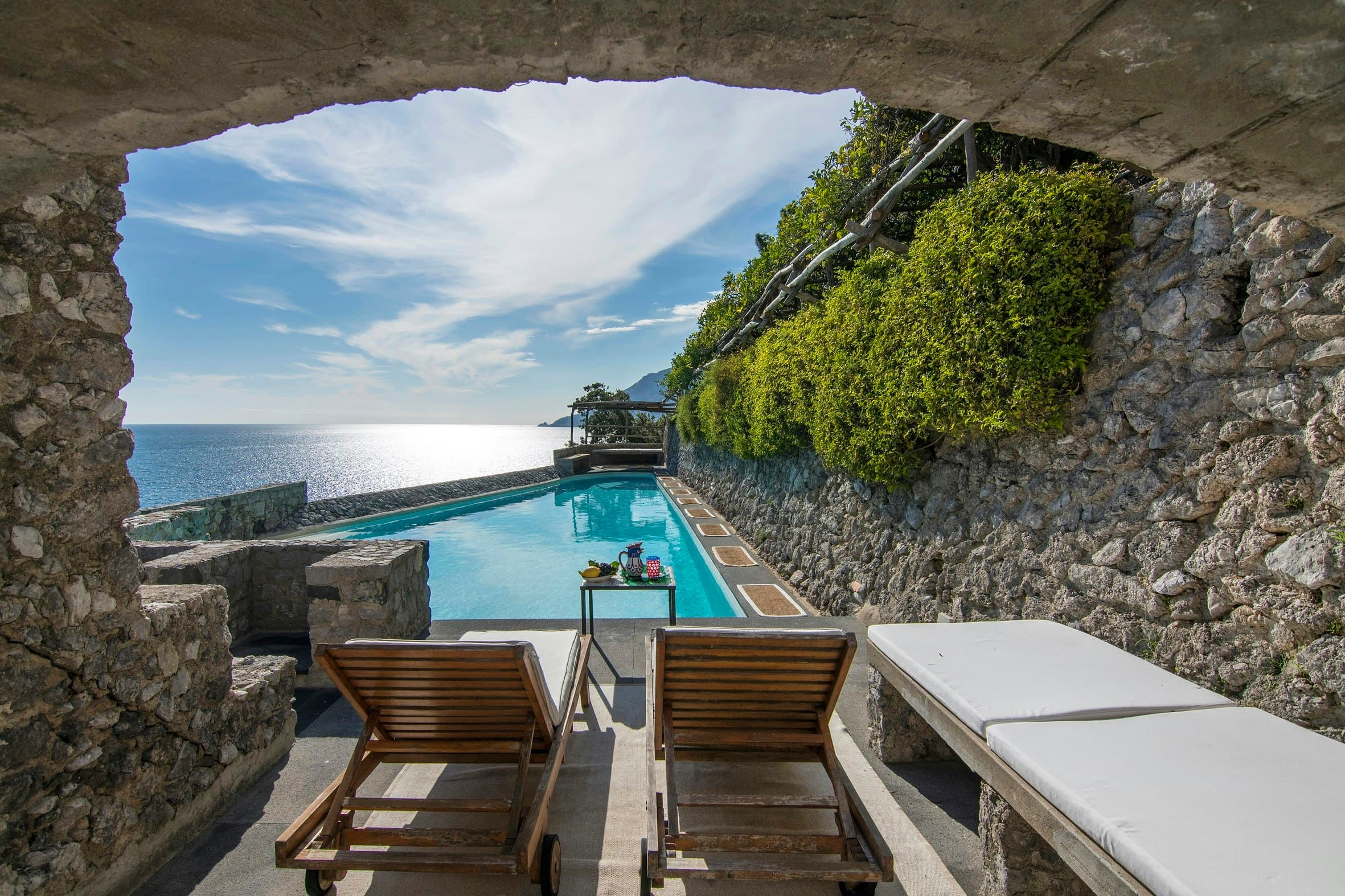 Lemons & Sunlight infinity pool overlooking the sea, Salerno, Amalfi Coast, Italy