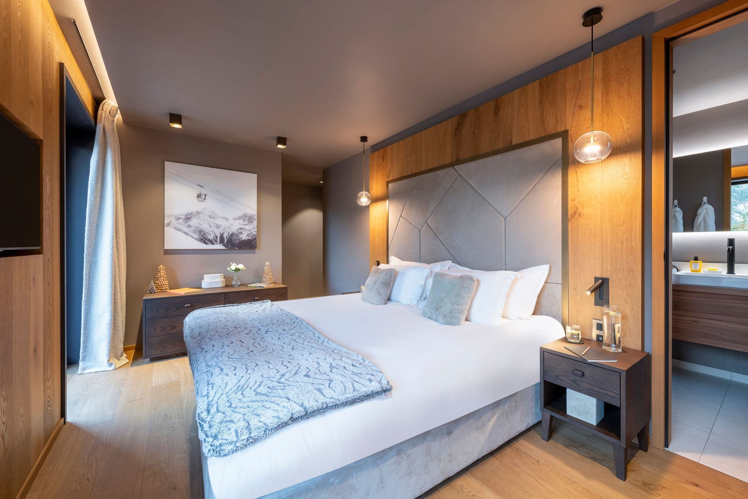 Chalet Ascension spa treatment room with massage table, Courchevel 1650, French Alps, France