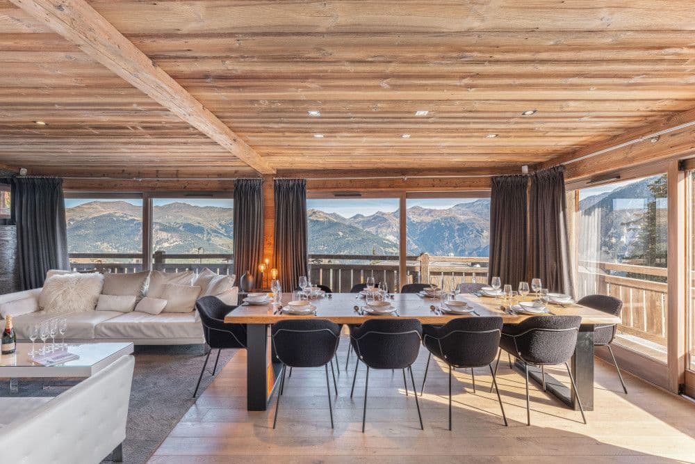 Open living and dining space at Courchevel 26