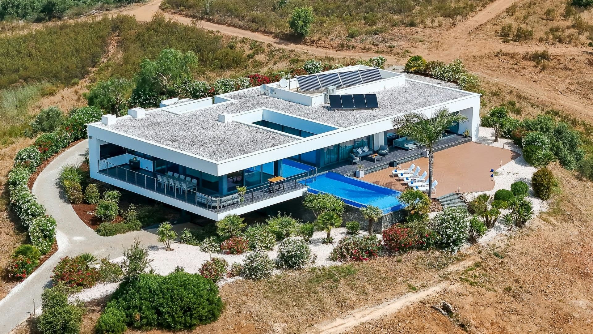 Architectural Lagos villa with infinity pool and solar panels, Lagos, Algarve, Portugal