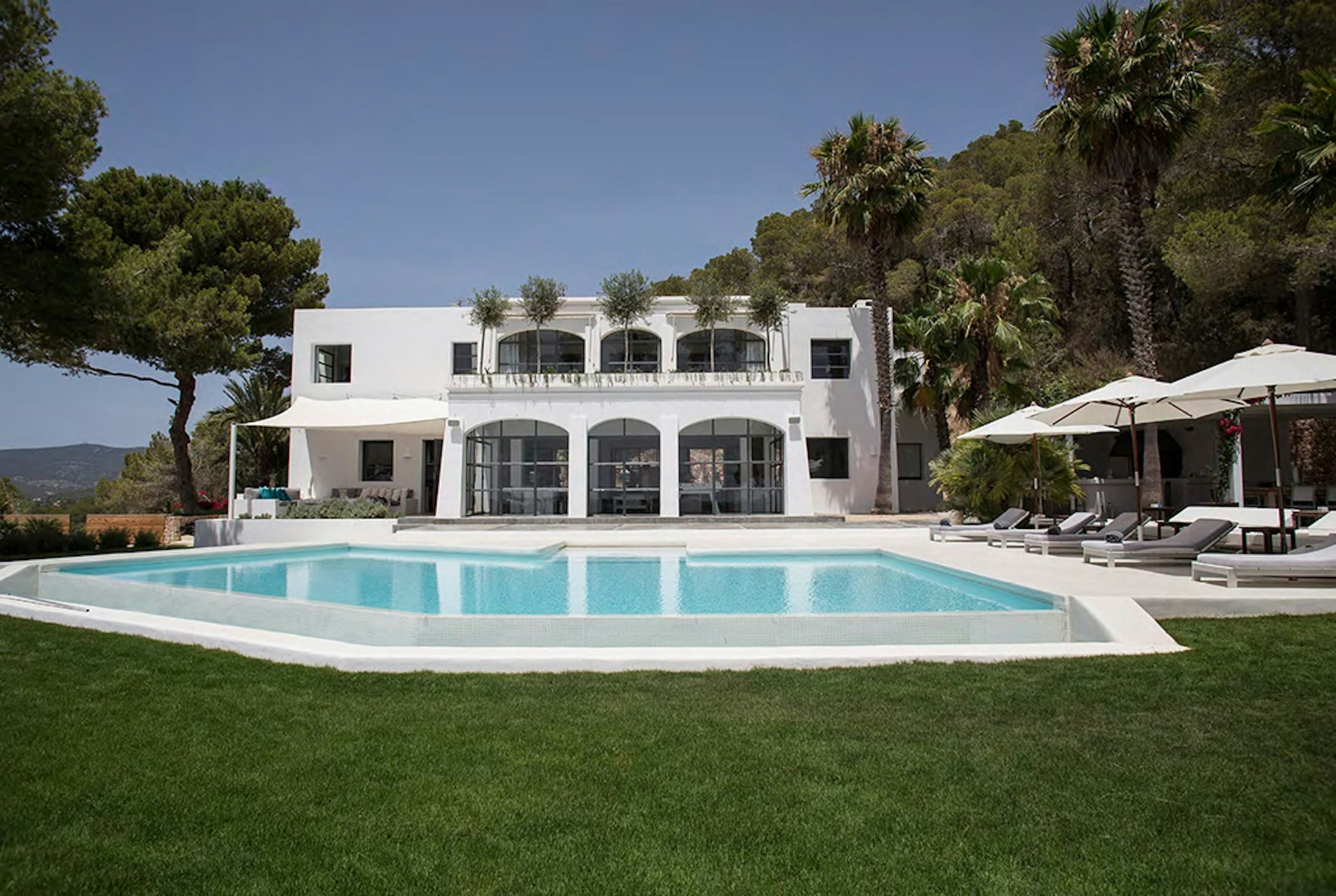 Formentera Skies villa exterior with infinity pool, Sant Josep de sa Talaia, Balearic Islands, Spain