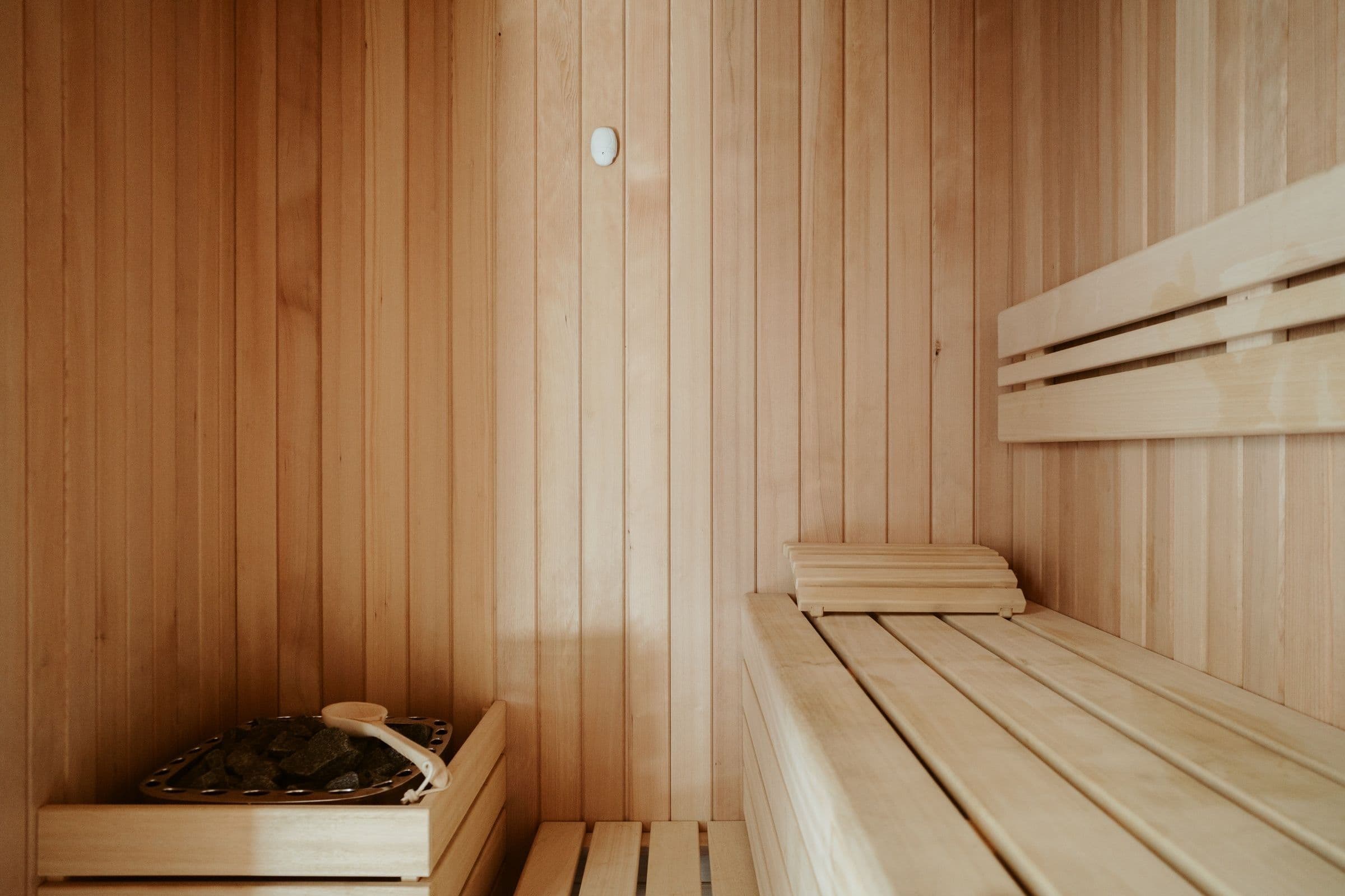 Villa Harmonia da Comporta traditional wooden sauna with heated stones, Comporta, Portugal