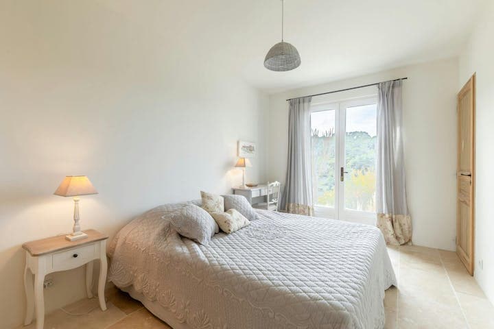 Little Luberon master bedroom with Luberon valley views, Ménerbes, Provence, France