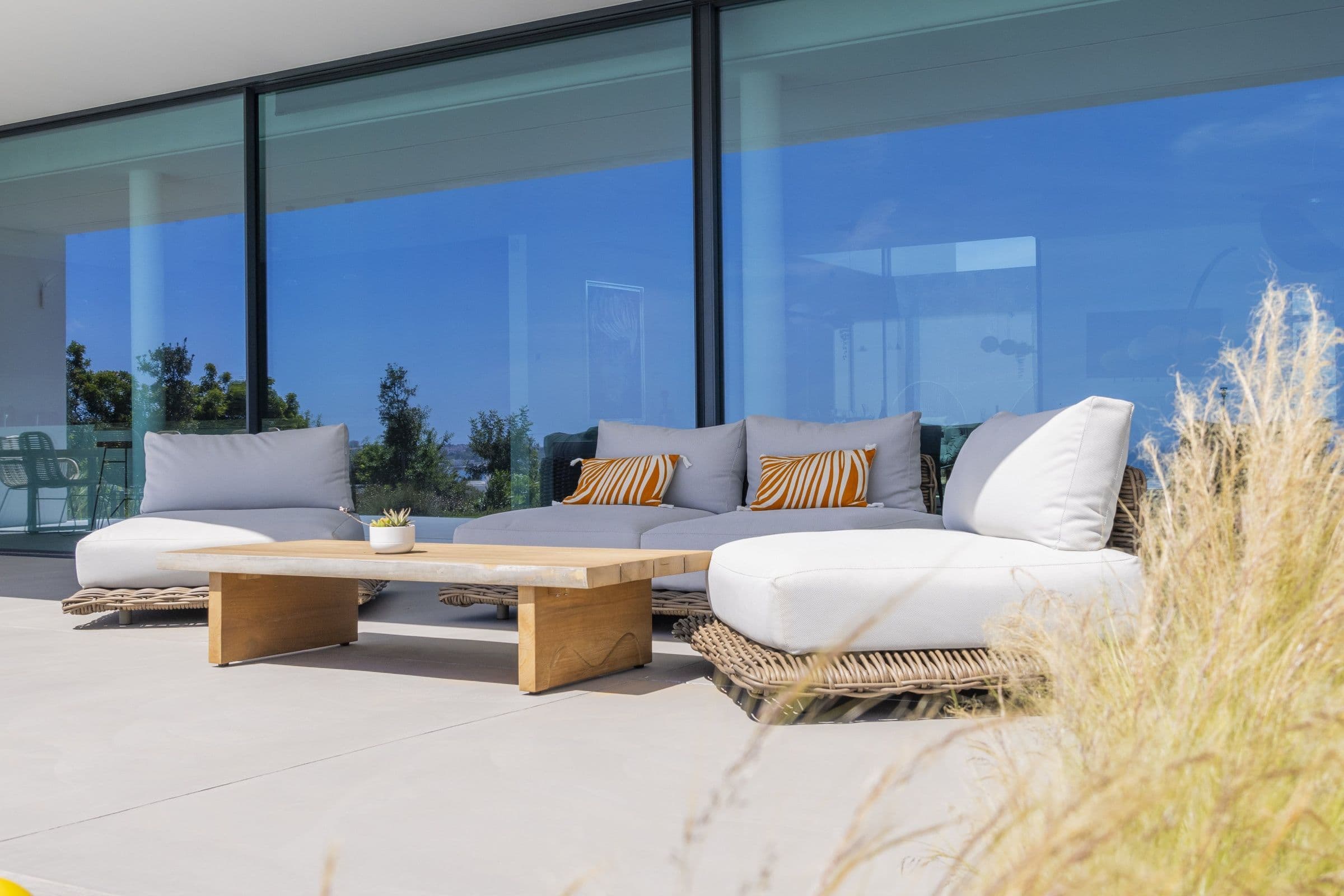 Casa Monroe contemporary exterior with courtyard garden, Algarve, Portugal