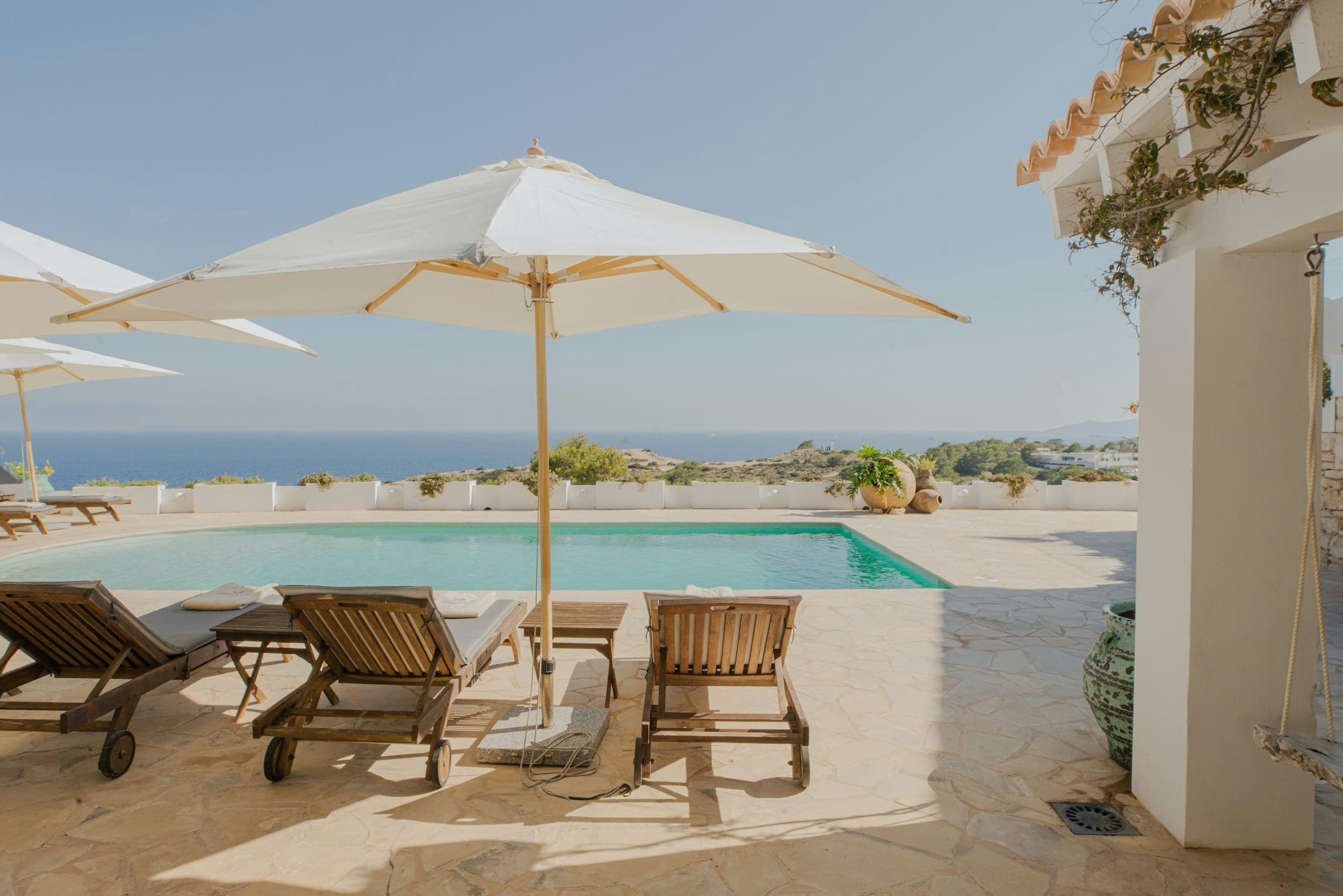 New Beat villa infinity pool with coastal views, Talamanca, Balearic Islands, Spain